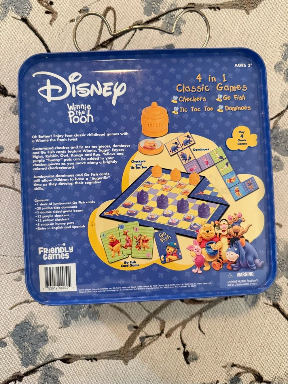 Vintage Disney Winnie the Pooh 4-in-1 Classic Games Set - Blue